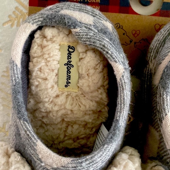 Dearfoams ‘Lil Bear’ Memory Foam Limited Edition Scuff Slippers, Size 11/12 - Picture 4 of 8